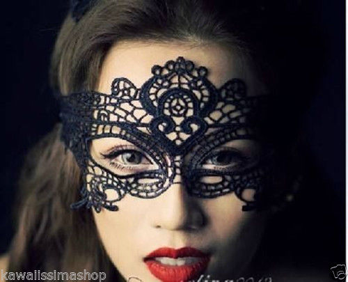 Maschera pizzo nero - maschera, in