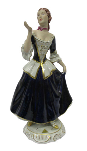 Statuina dama porcellana - , e